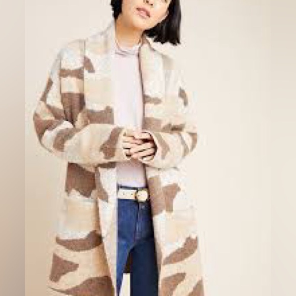 Mirren Camo Sweater Coat